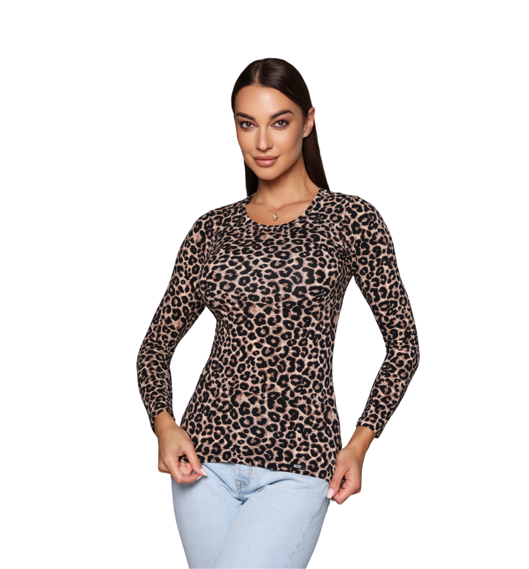MAJICA LEOPARD PAMUK DUG RUKAV